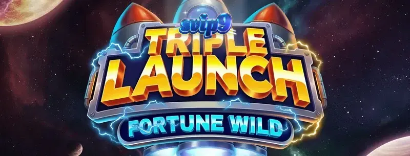 Tampilan visual slot Triple Launch Fortune Wild dengan tema futuristik dan meriah